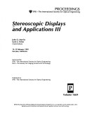 Steroscopic Displays and Applications Iii