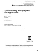 Nonconducting Photopolymers And Applications - Volume 1774, Proceedings Of Spie, 20-21 July 1992, San Diego, California