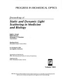 Proceedings Of Static And Dynamic Light Scattering In Medicine And Biology: 21-22 January 1993, Los Angeles, California