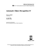 Automatic Object Recognition Iv: 6-7 April 1994 Orlando, Florida