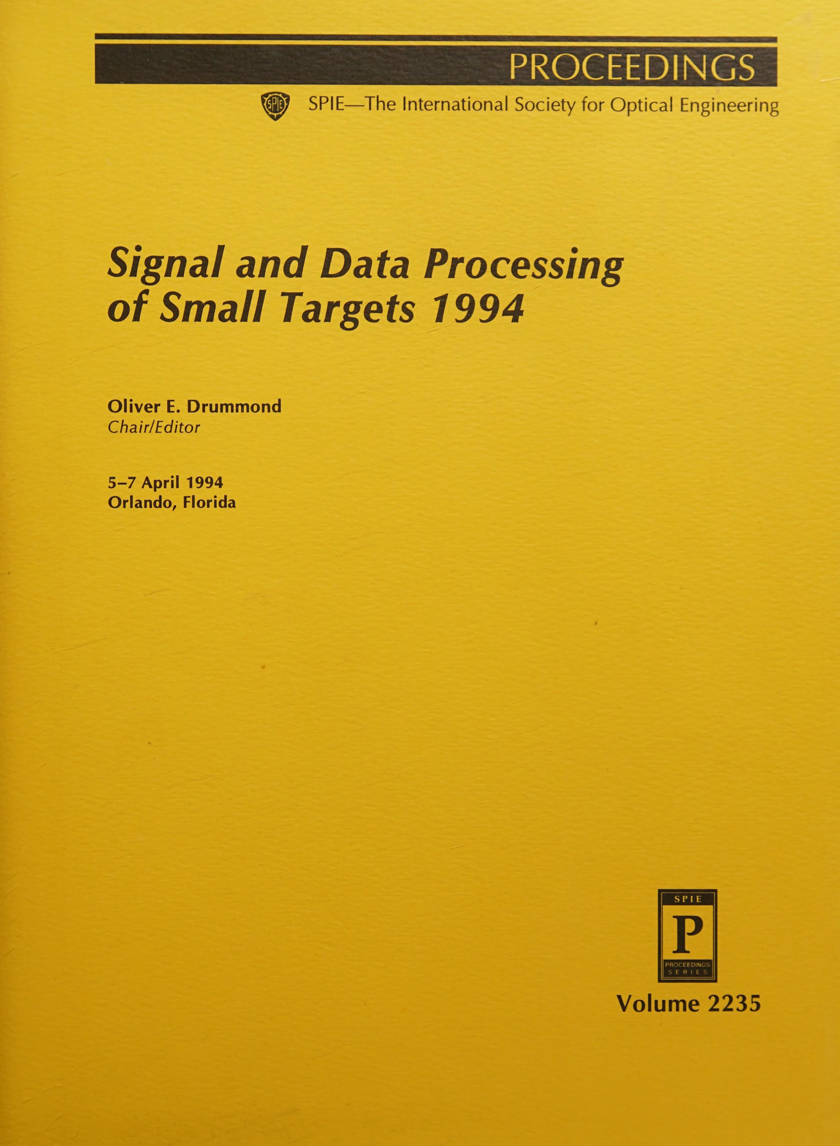 Signal And Data Processing Of Small Targets 1994: 507 April 1994