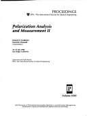 Polarization Analysis And Measurement II: 25-27 July 1994, San Diego, California