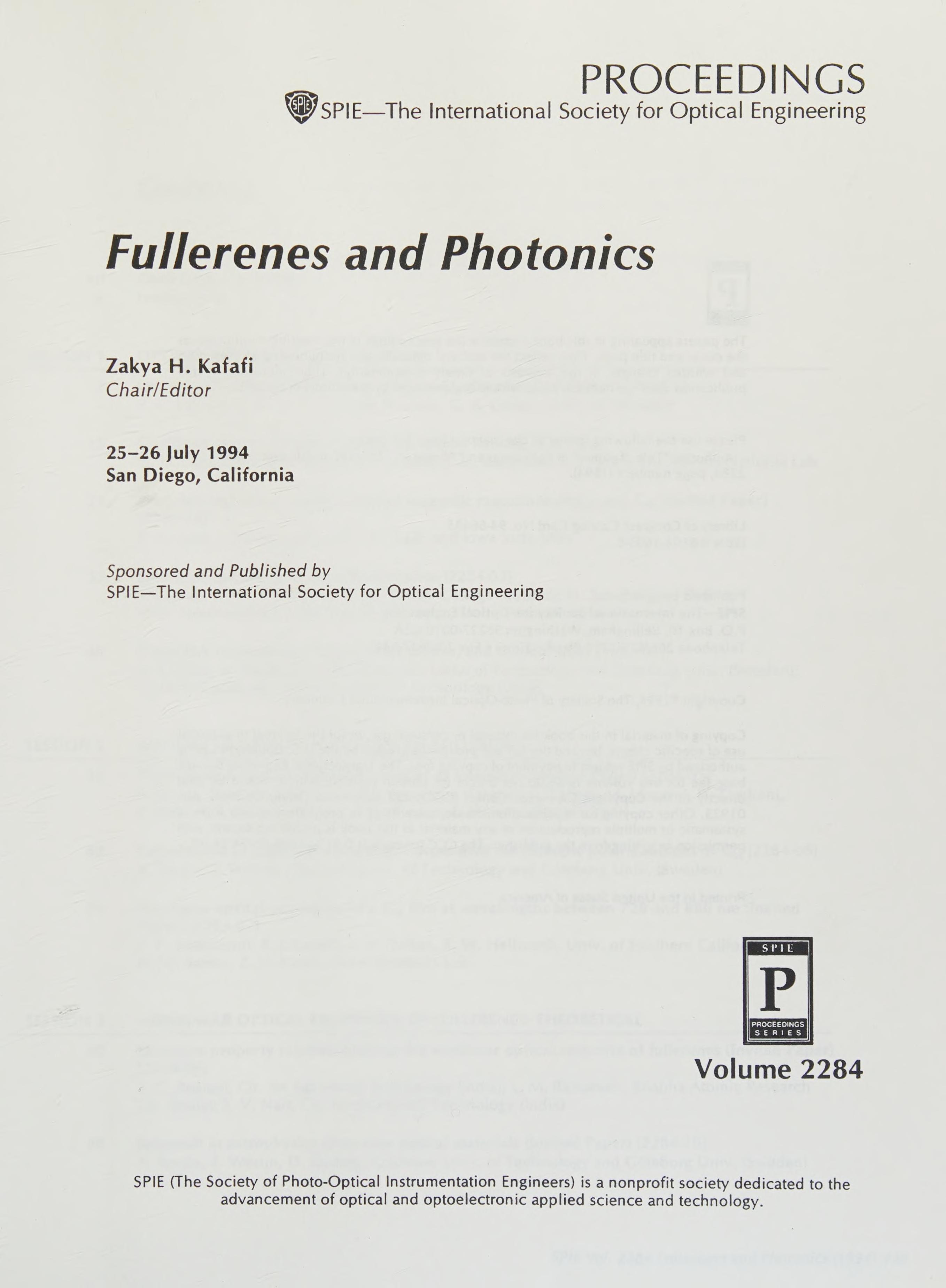 Fullerenes and Photonics