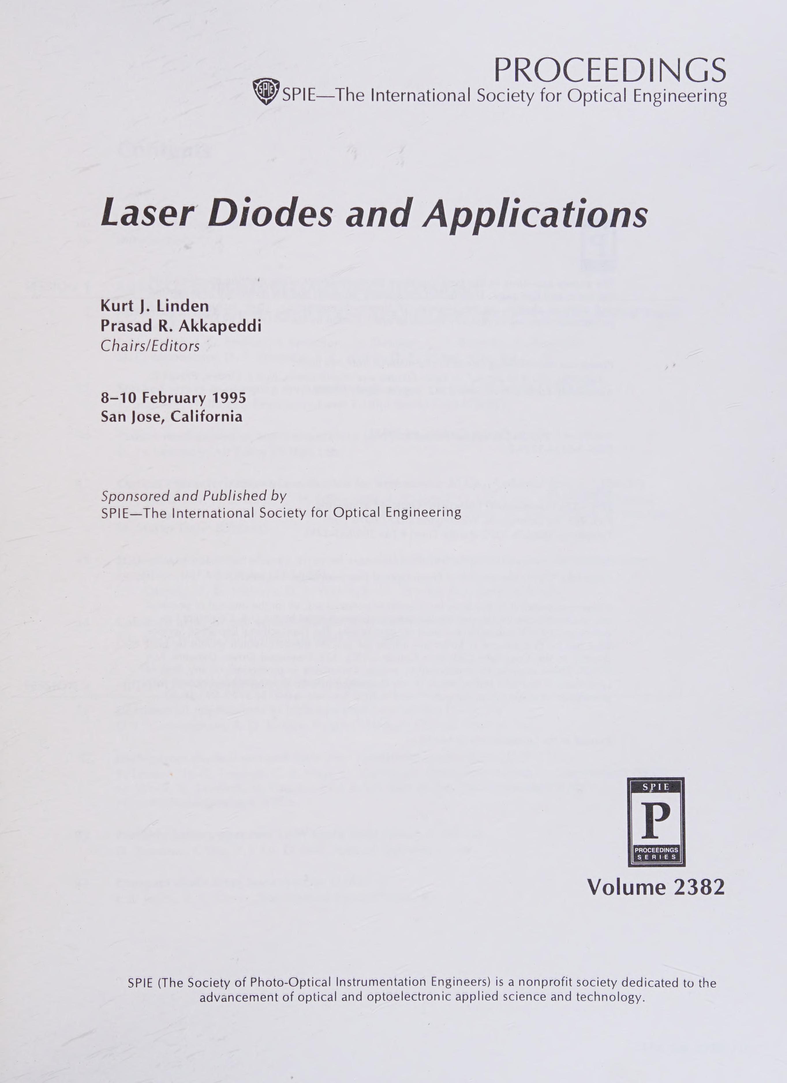 Laser Diodes and Applications