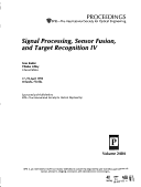 Signal Processing, Sensor Fusion and Target Recognition Iv
