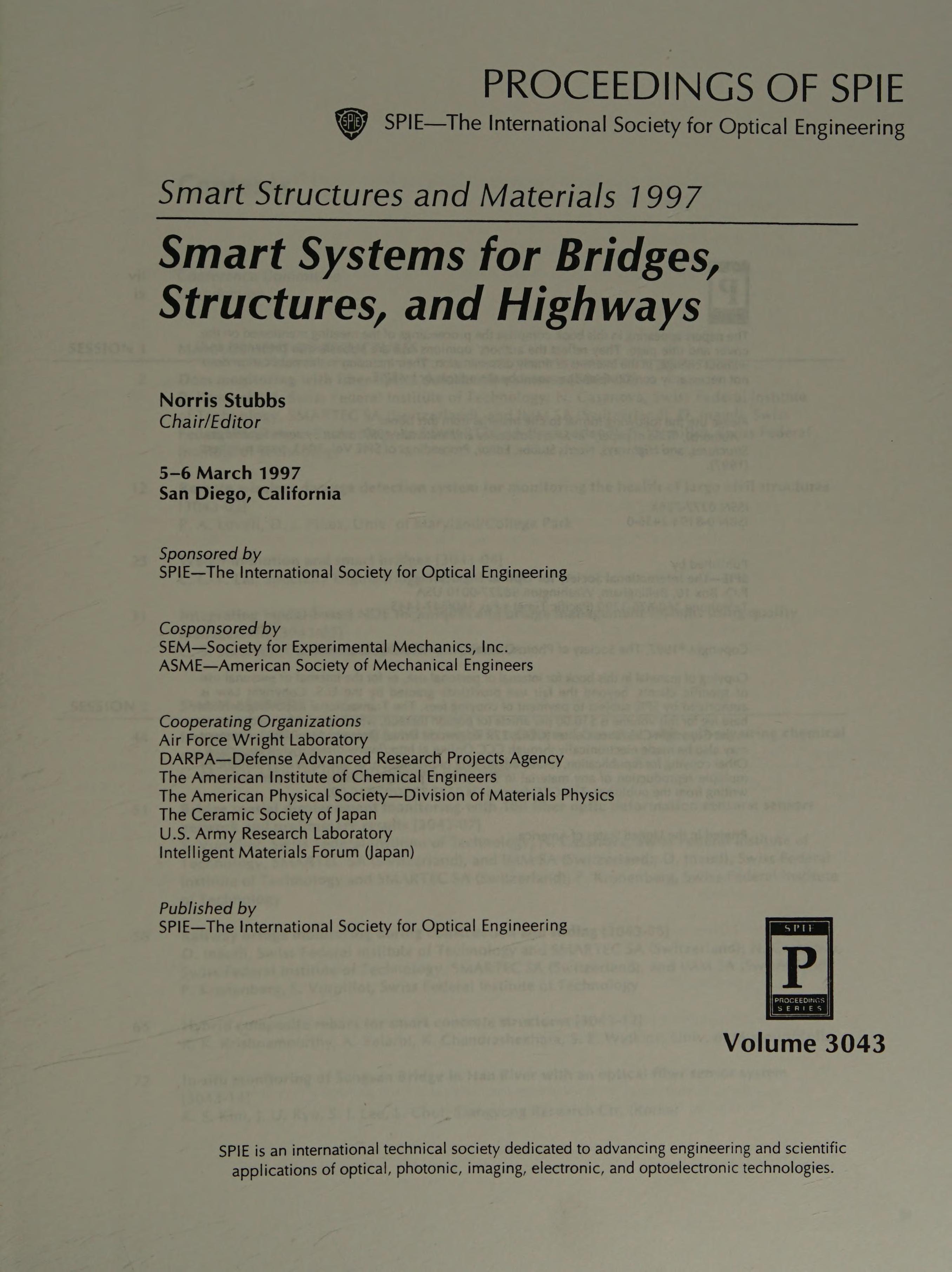 Smart Structures And Materials 1997 (Proceedings