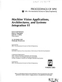 Machine Vision Applications, Architectures And Systems Integration Vi: 15-16 October 1997, Pittsburgh, Pennsylvania