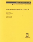 In-Plane Semiconductor Lasers Iv: 24-25 January, 2000, San Jose, California