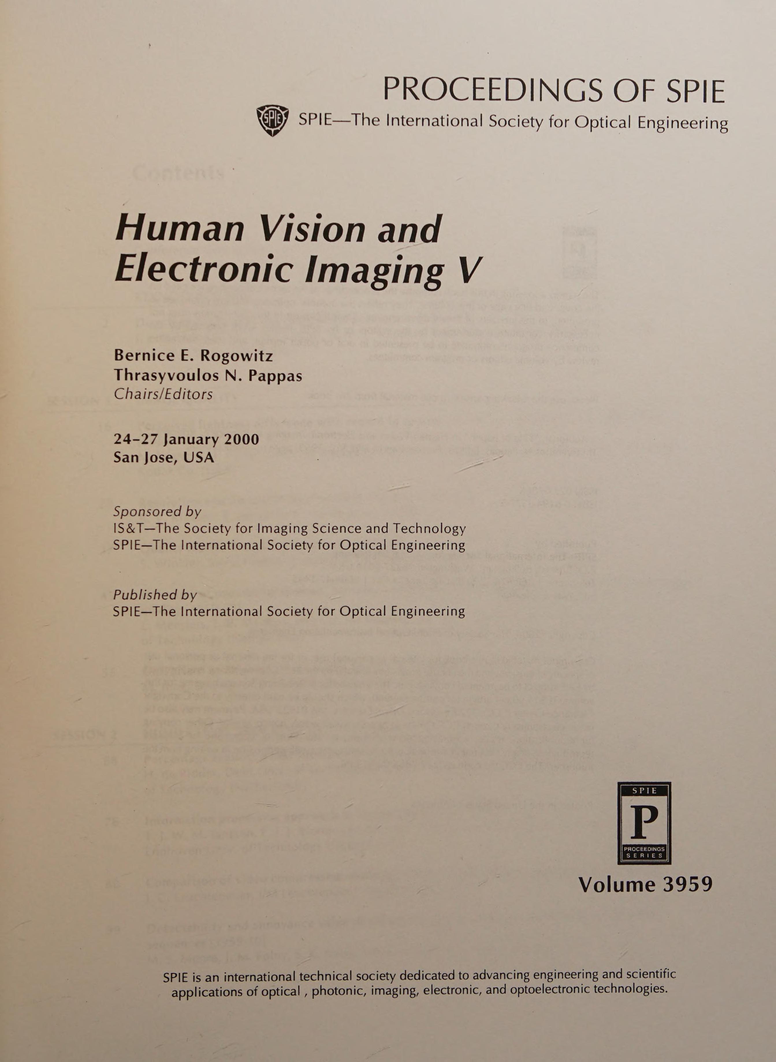 Human Vision And Electronic Imaging V