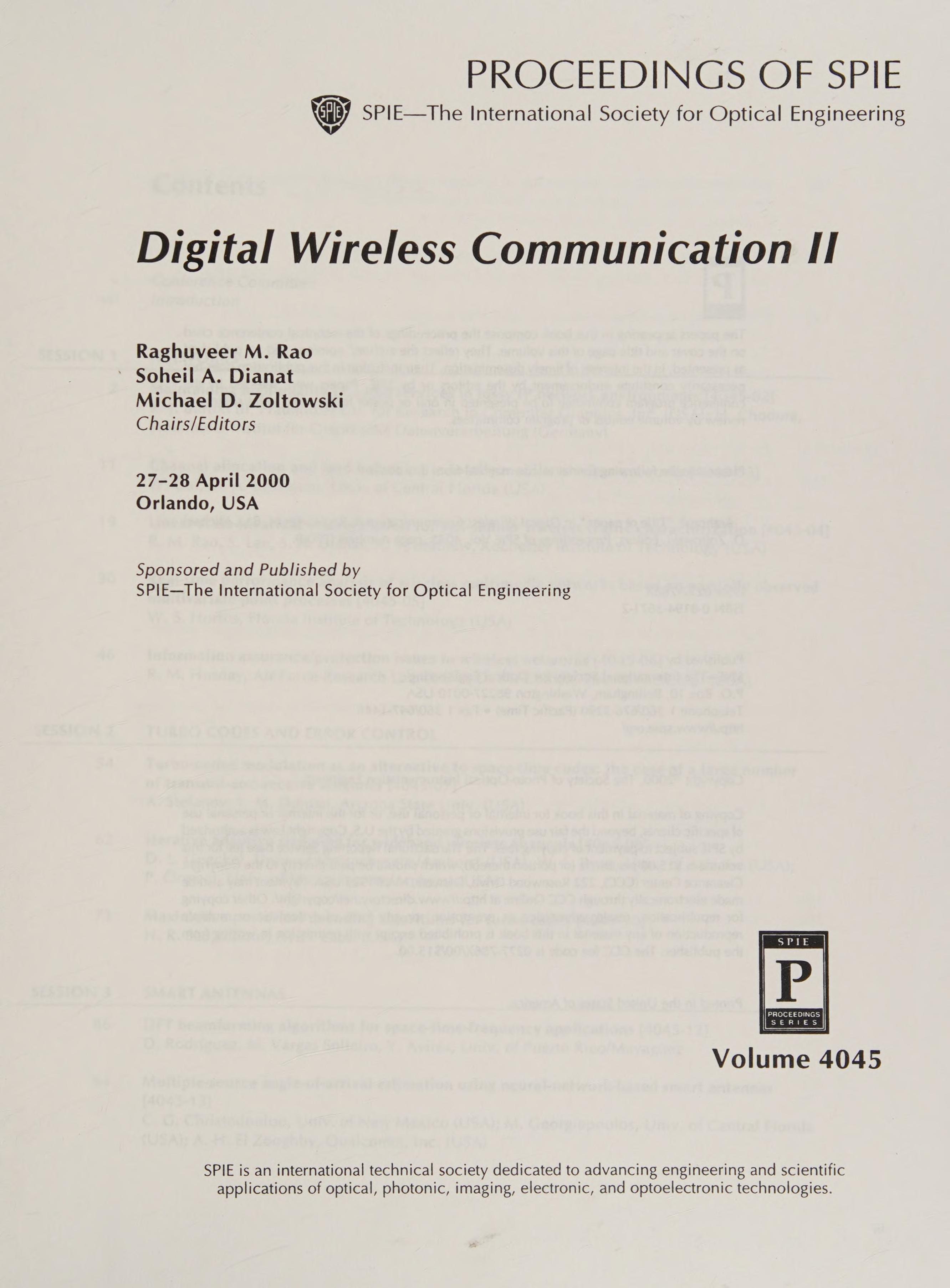 Digital Wireless Communication Ii