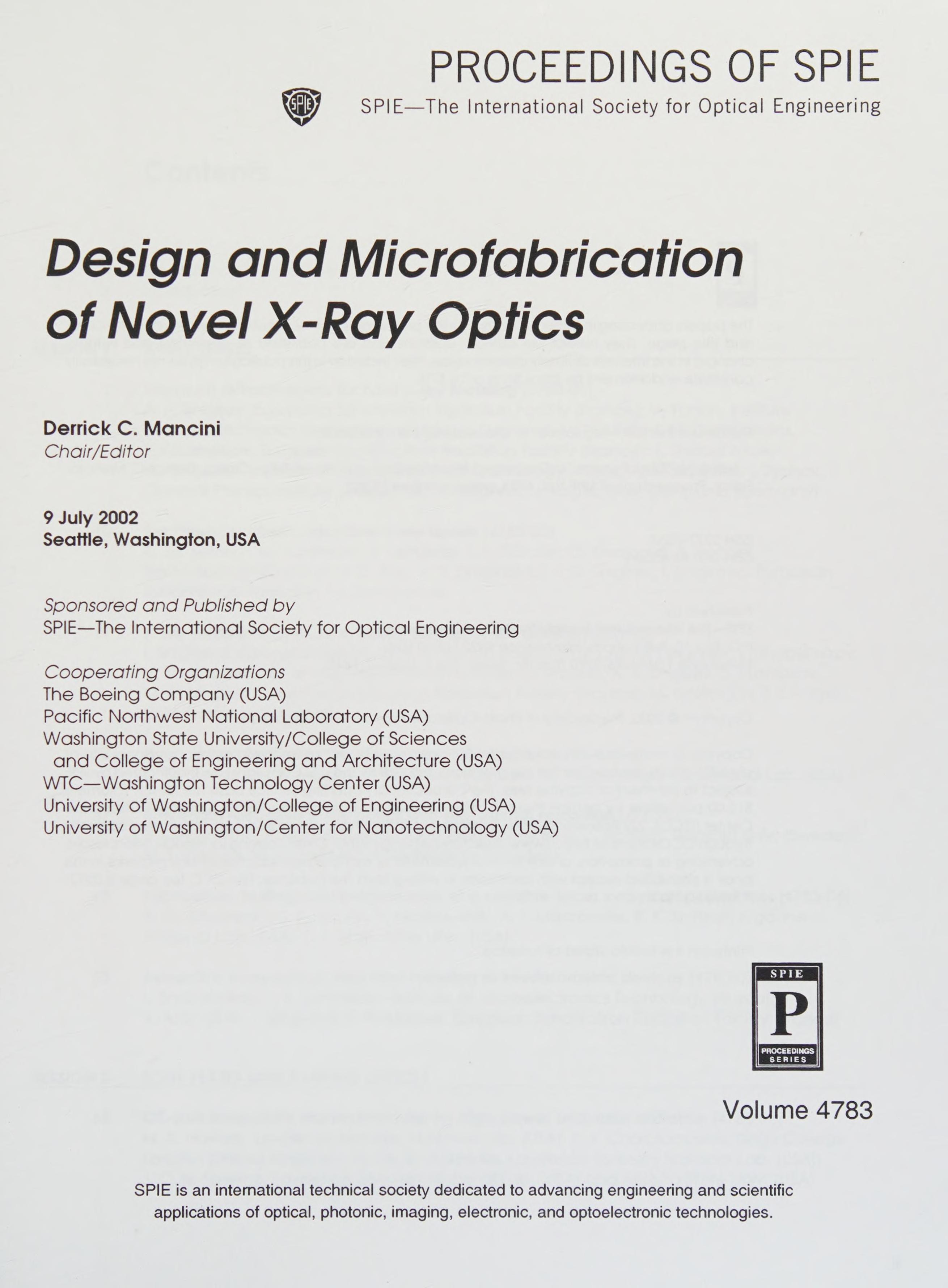 Design and Microfabrication of Novel X-Ray Optics