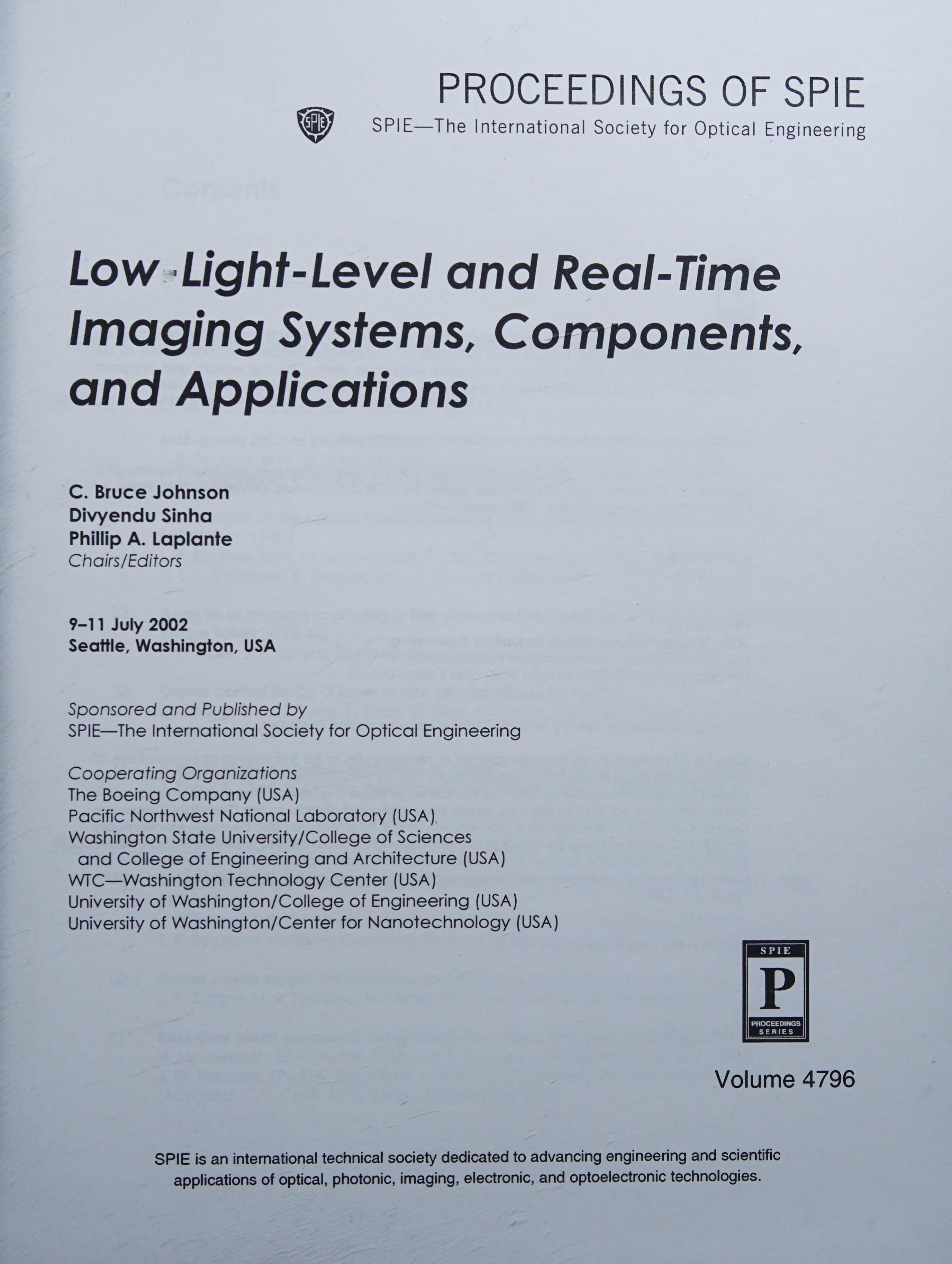 Low-Light-Level And Real-Time Imaging Systems, Components, And Applications