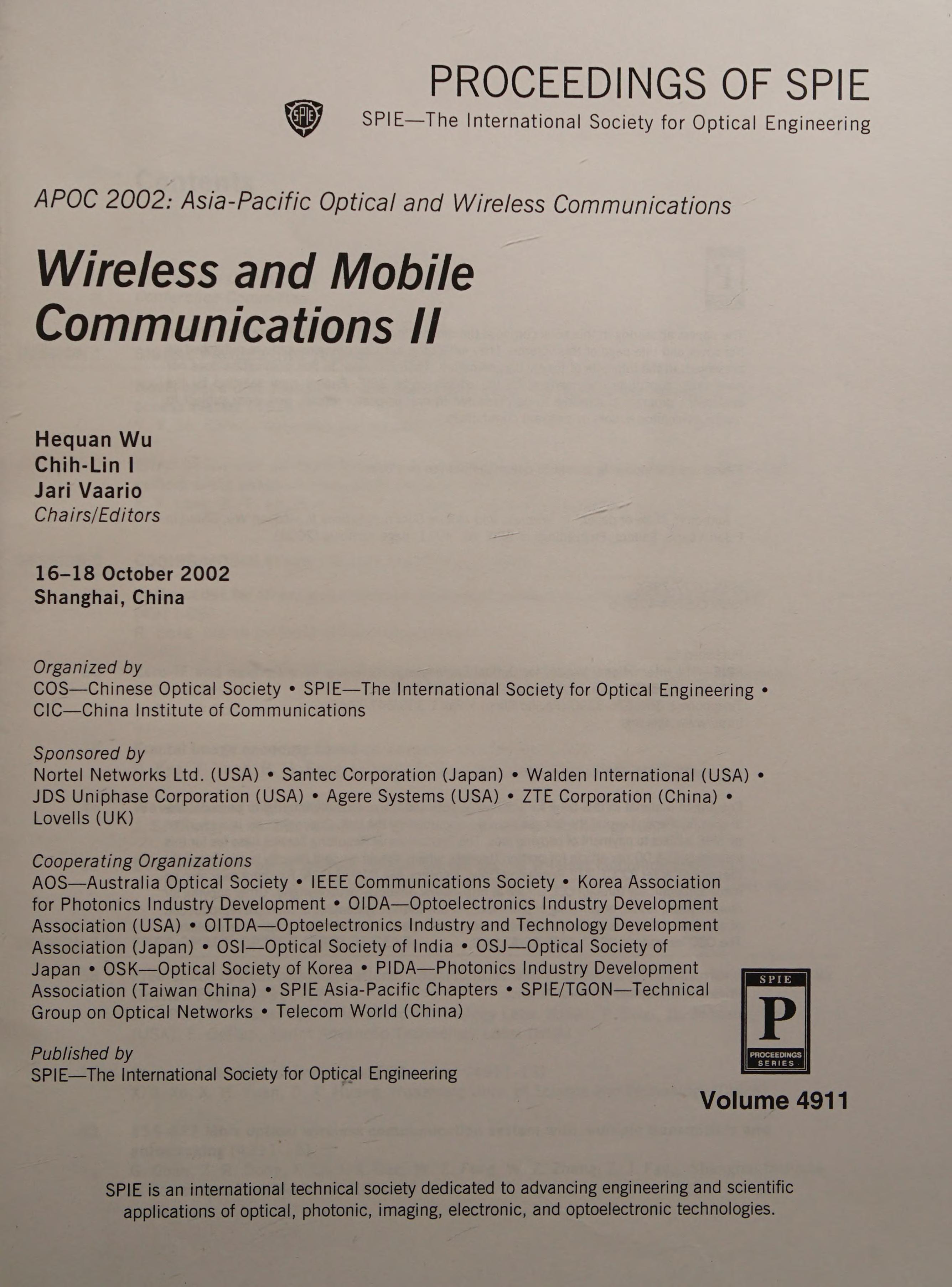 Wireless and Mobile Communications Ii