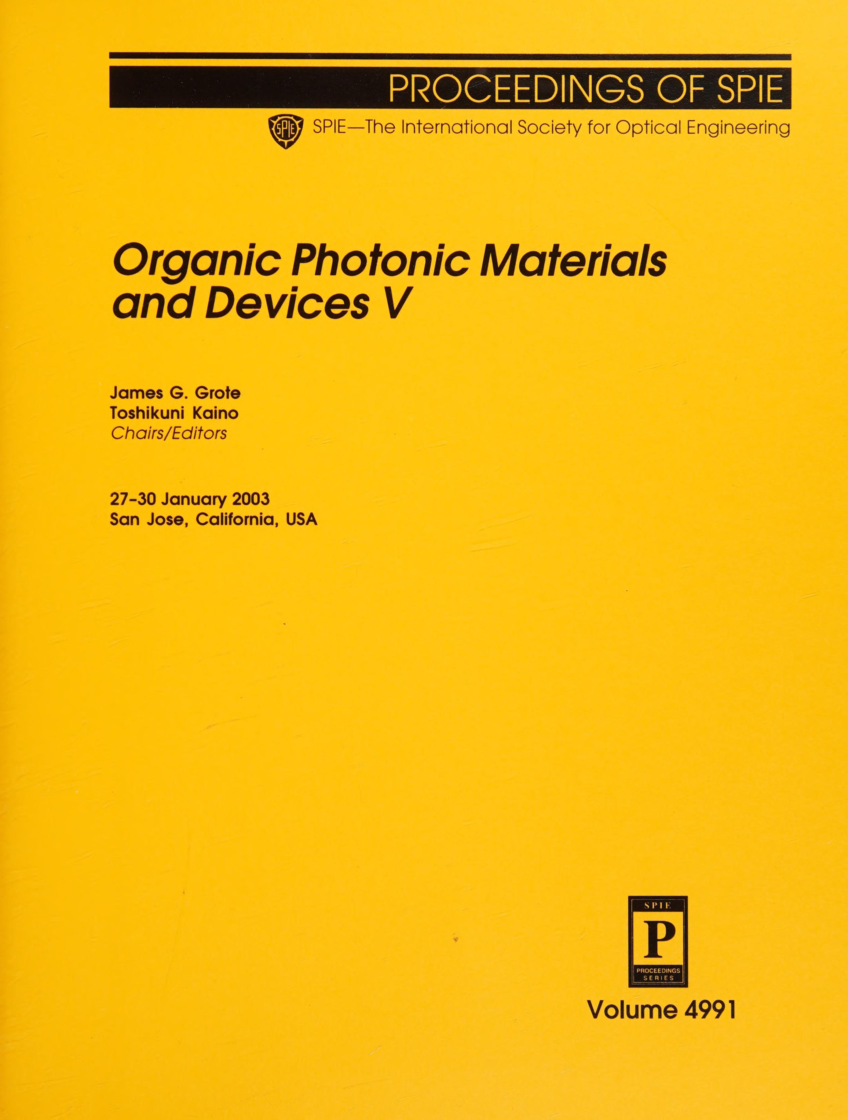 Organic Photonic Materials And Devices