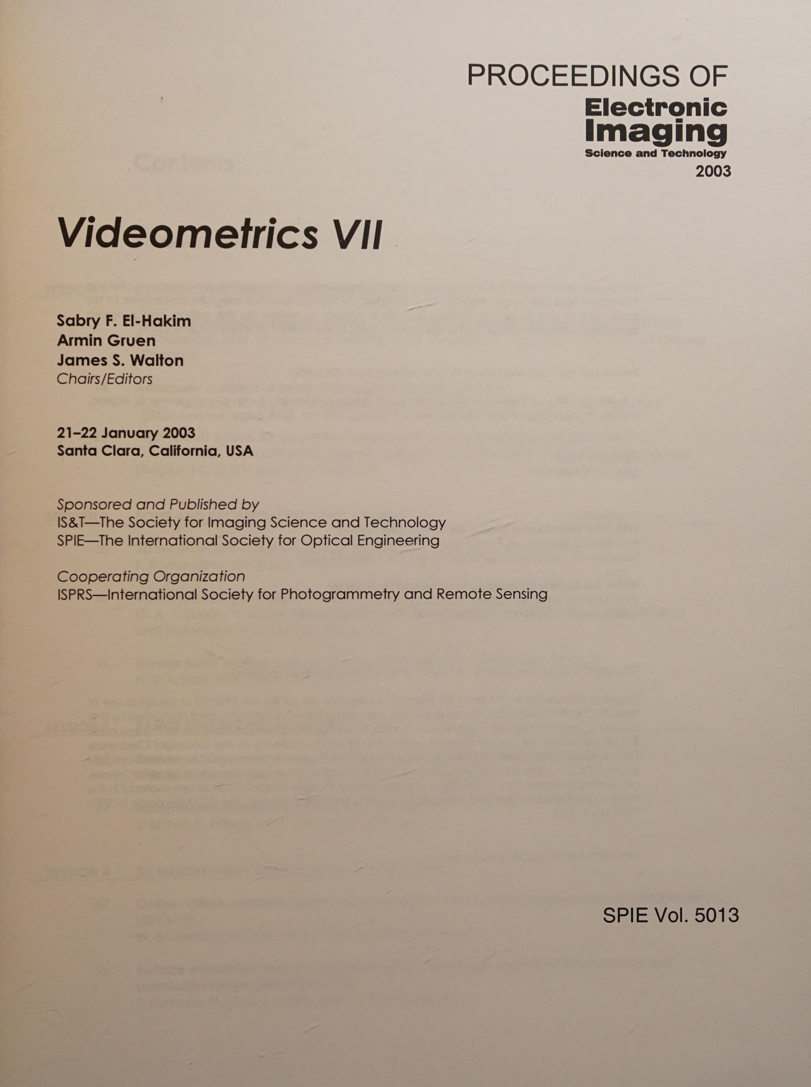 Videometrics Vii