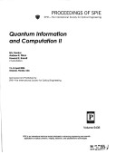 Quantum Information And Computation Ii