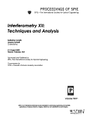 Interferometry: Techniques And Analysis