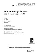 Remote Sensing Of Clouds And The Atmosphere Ix