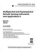 Multispectral and Hyperspectral Remote Sensing Instruments and Applications Ii