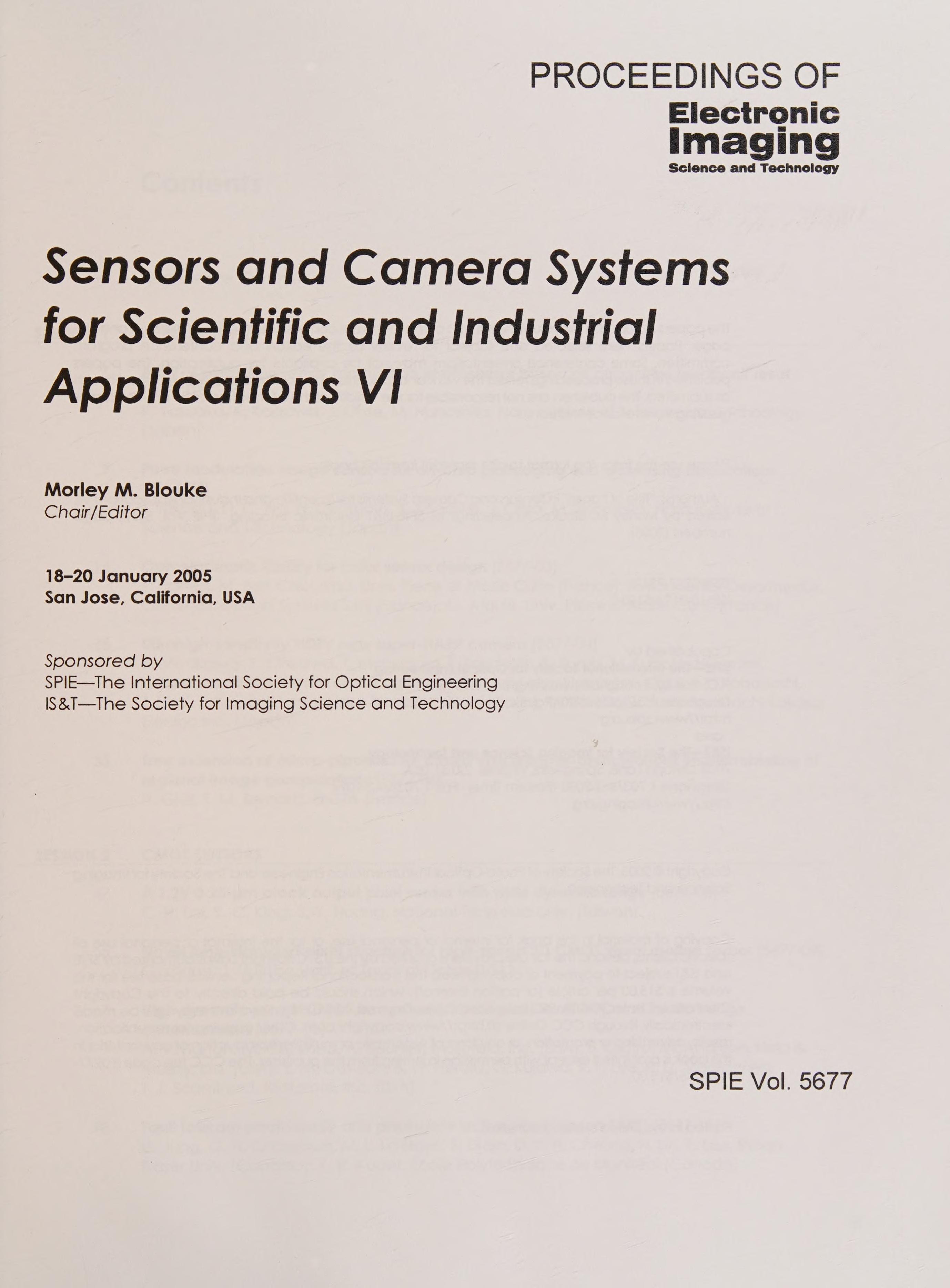 Sensors And Camera Systems For Scientific And Industrial Applications Vi