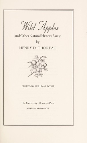 Wild apples and other natural history essays