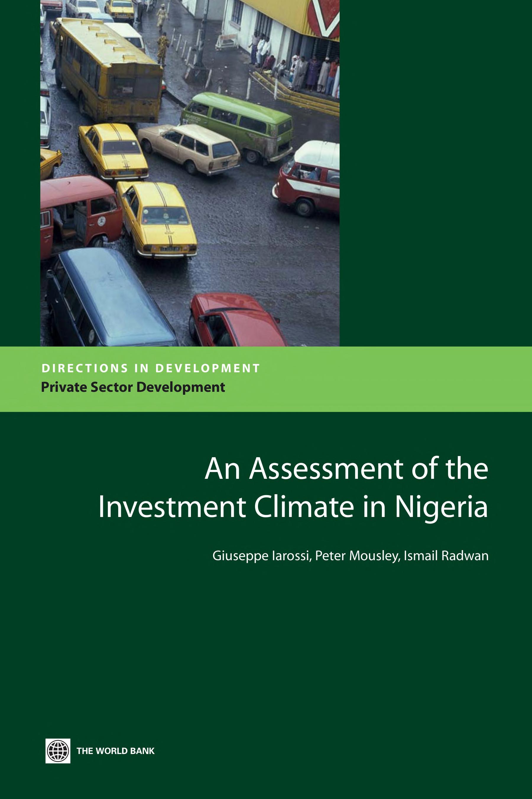 An Assessment of the Investment Climate in Nigeria