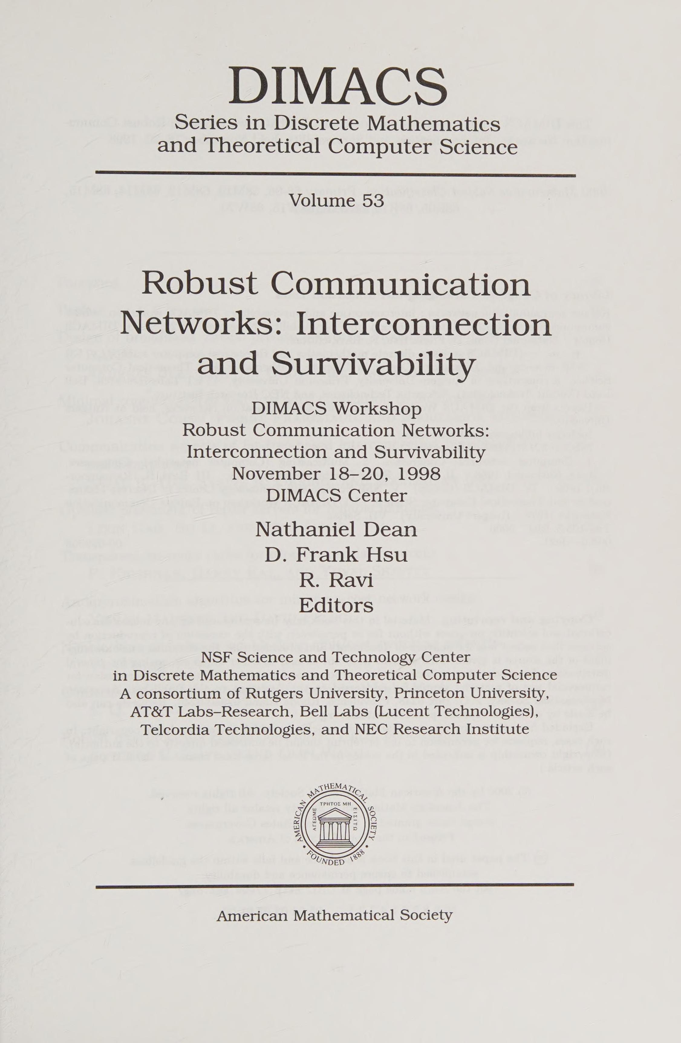 Robust Communication Networks
