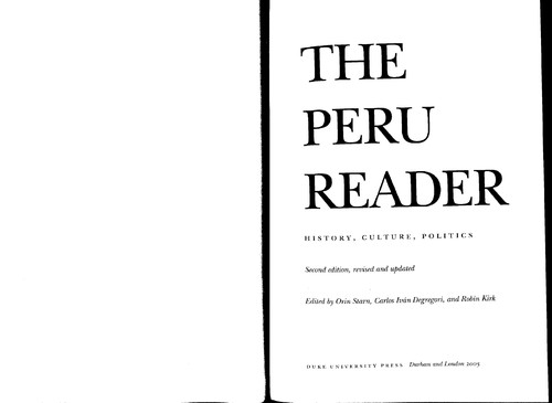 The Peru Reader