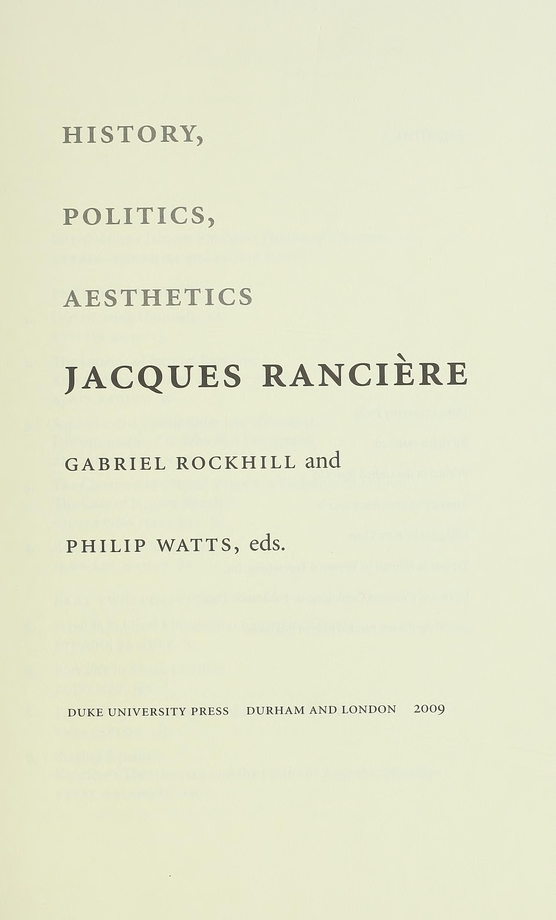 Jacques Rancière
