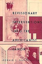 Revisionary Interventions Into The Americanist Canon