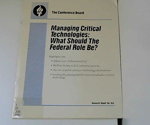 Managing Critical Technologies