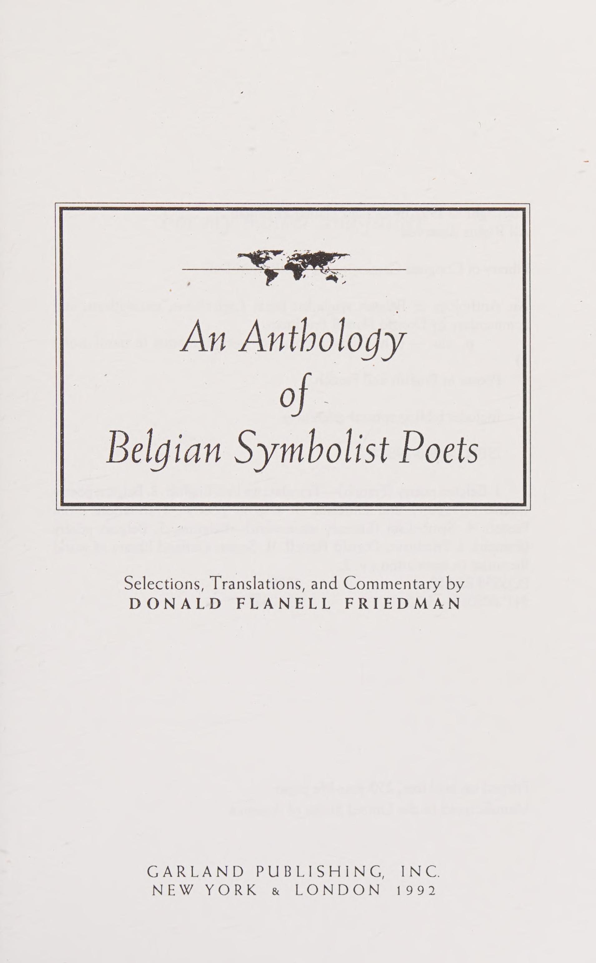 Anth Belgian Symbol Poets