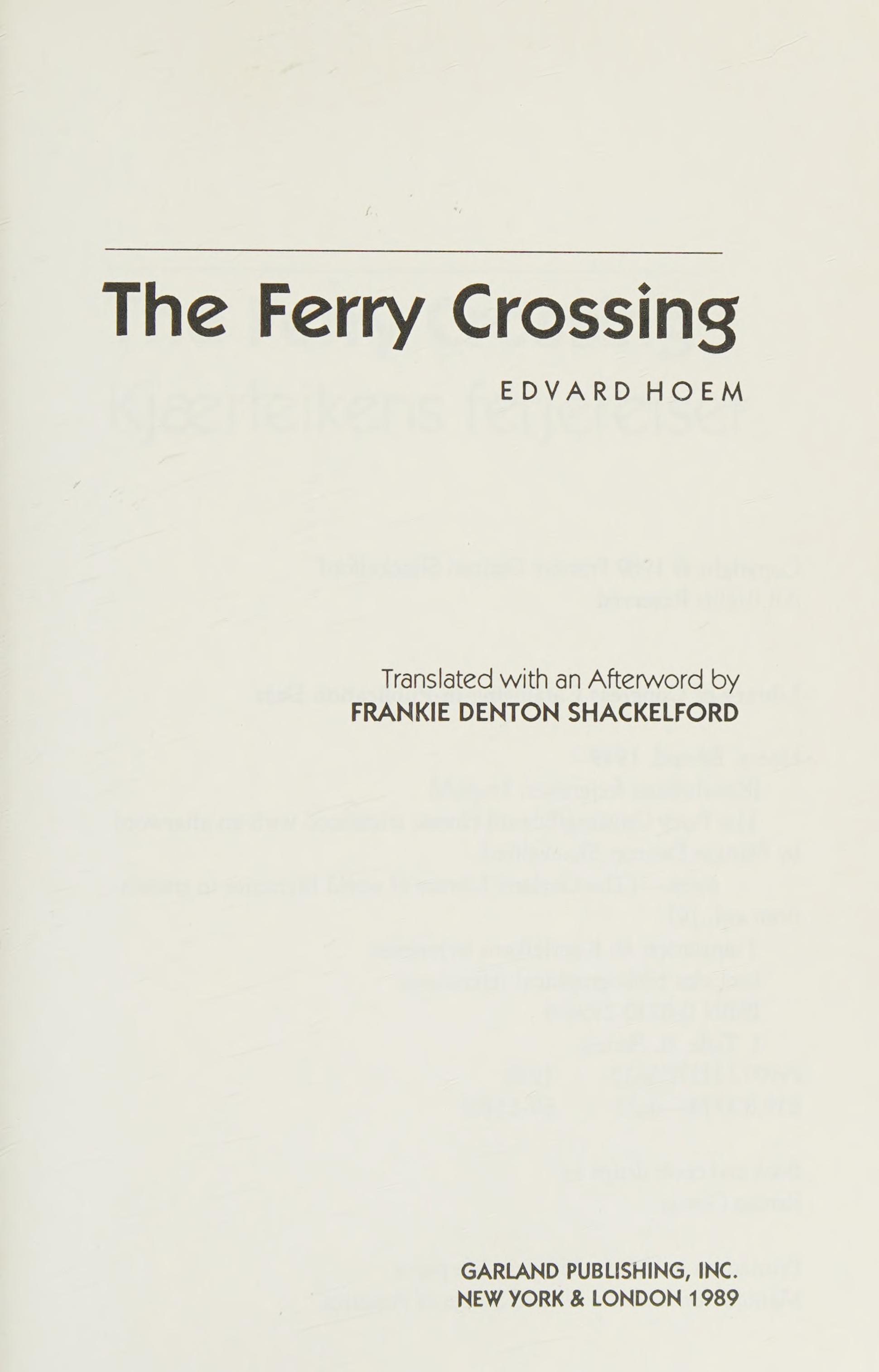 Ferry Crossing