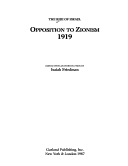 Opposition To Zionism 1919
