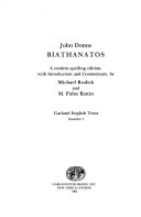 Biathanatos: A Modern-Spelling Edition