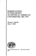 Dissertations In Philosophy Accepted At American Universities, 1861-1975