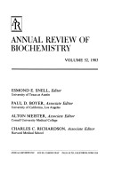 Annual Review Of Biochemistry: 1983