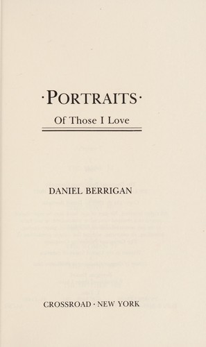 Portraits of Those I Love