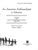 An American Anthropologist In Melanesia: A. B. Lewis And The Joseph N. Field South Pacific Expedition, 1909-1913