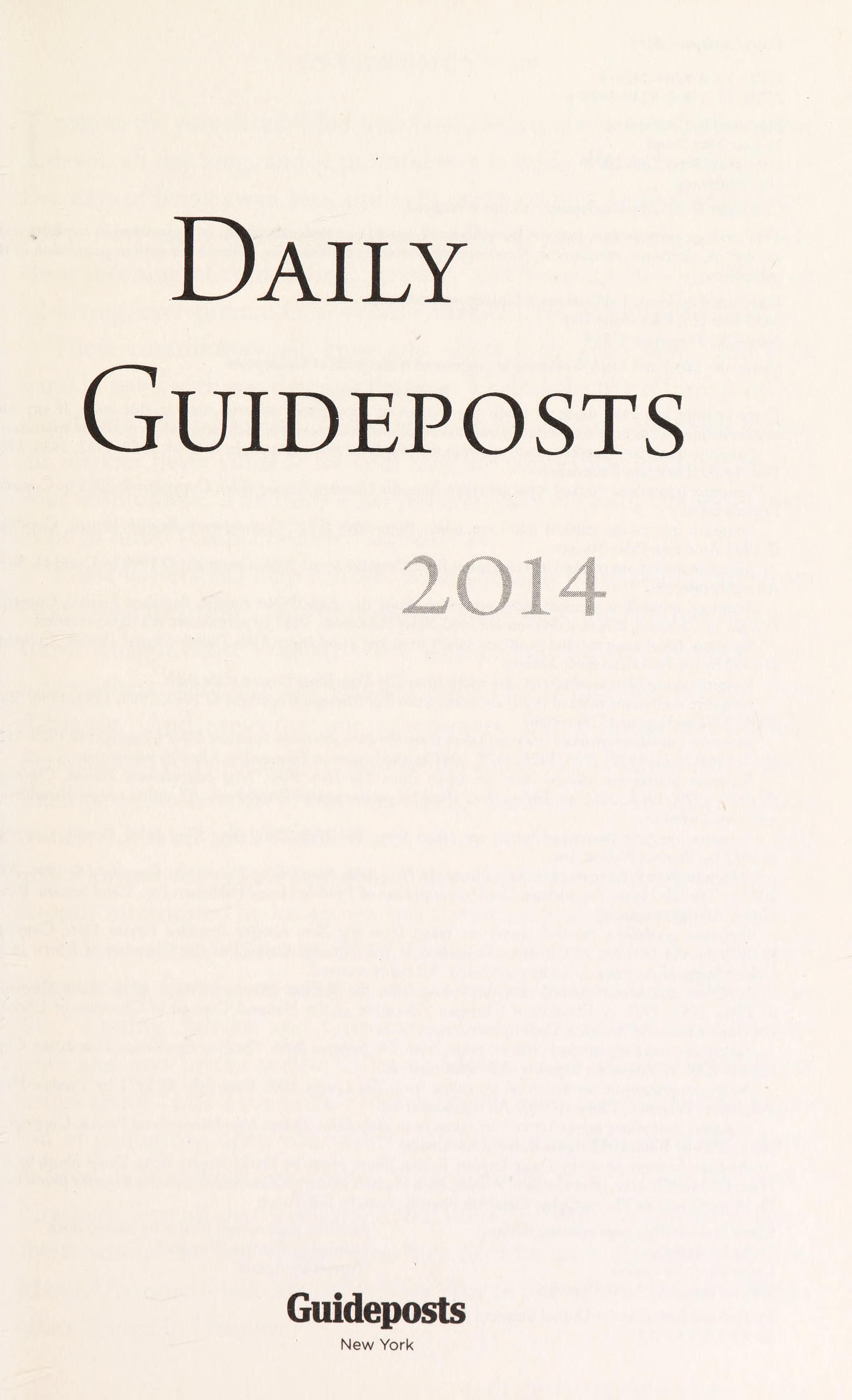 Daily Guideposts 2014