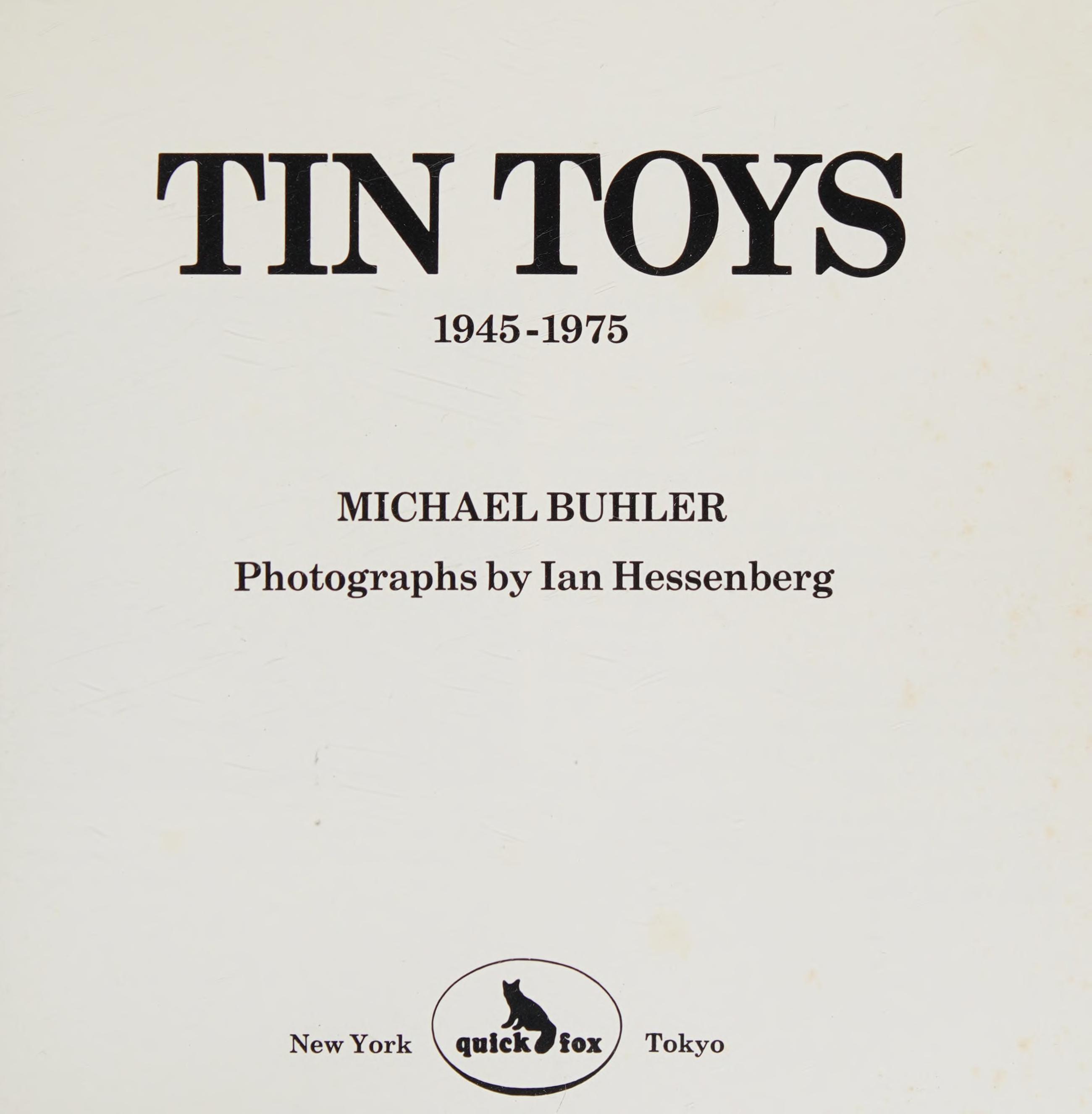 Tin Toys 1945 1975