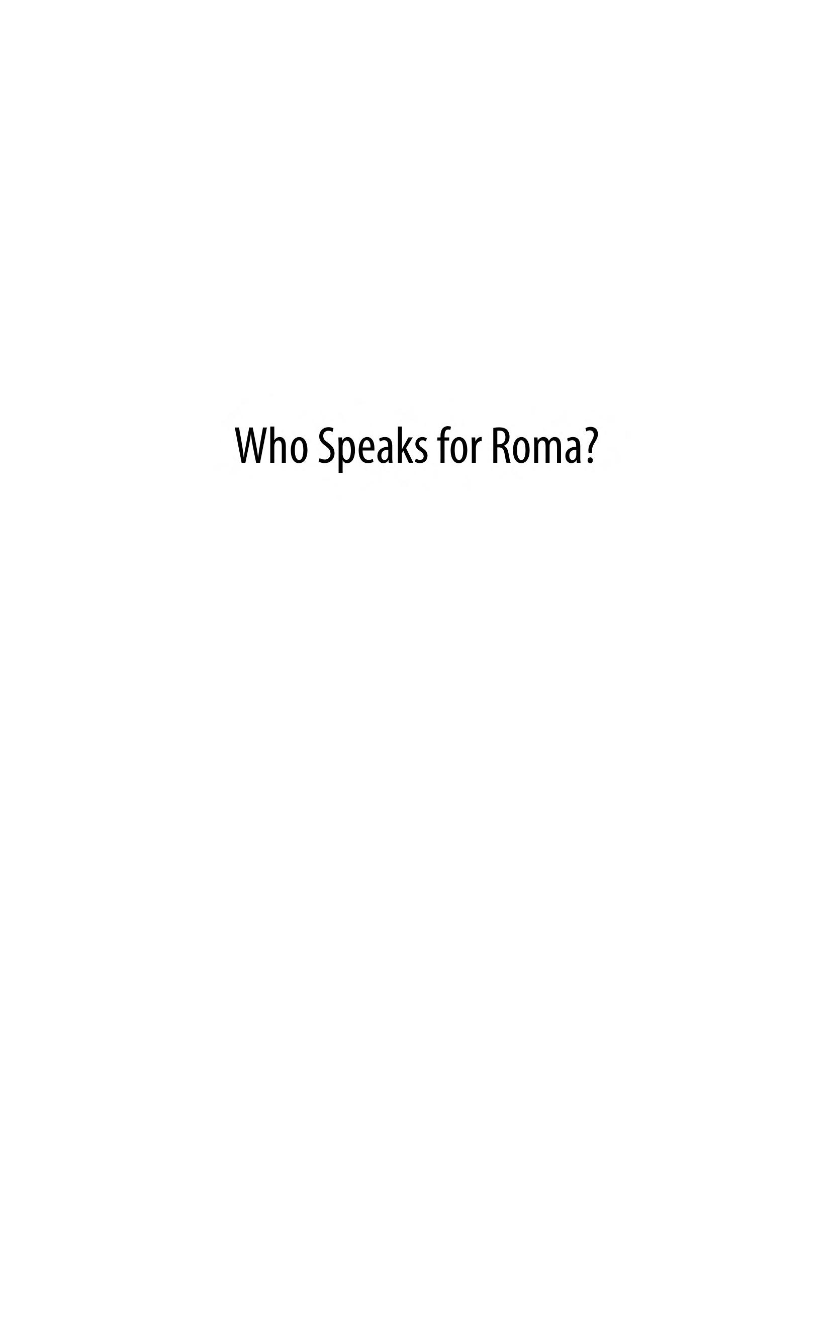 Who speaks for Roma