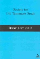 Society For Old Testament Study Booklist 2003