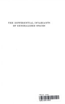 The Differential Invariants Of Generalized Spaces