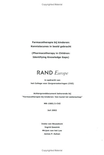 Farmacotherapie Bij Kinderen