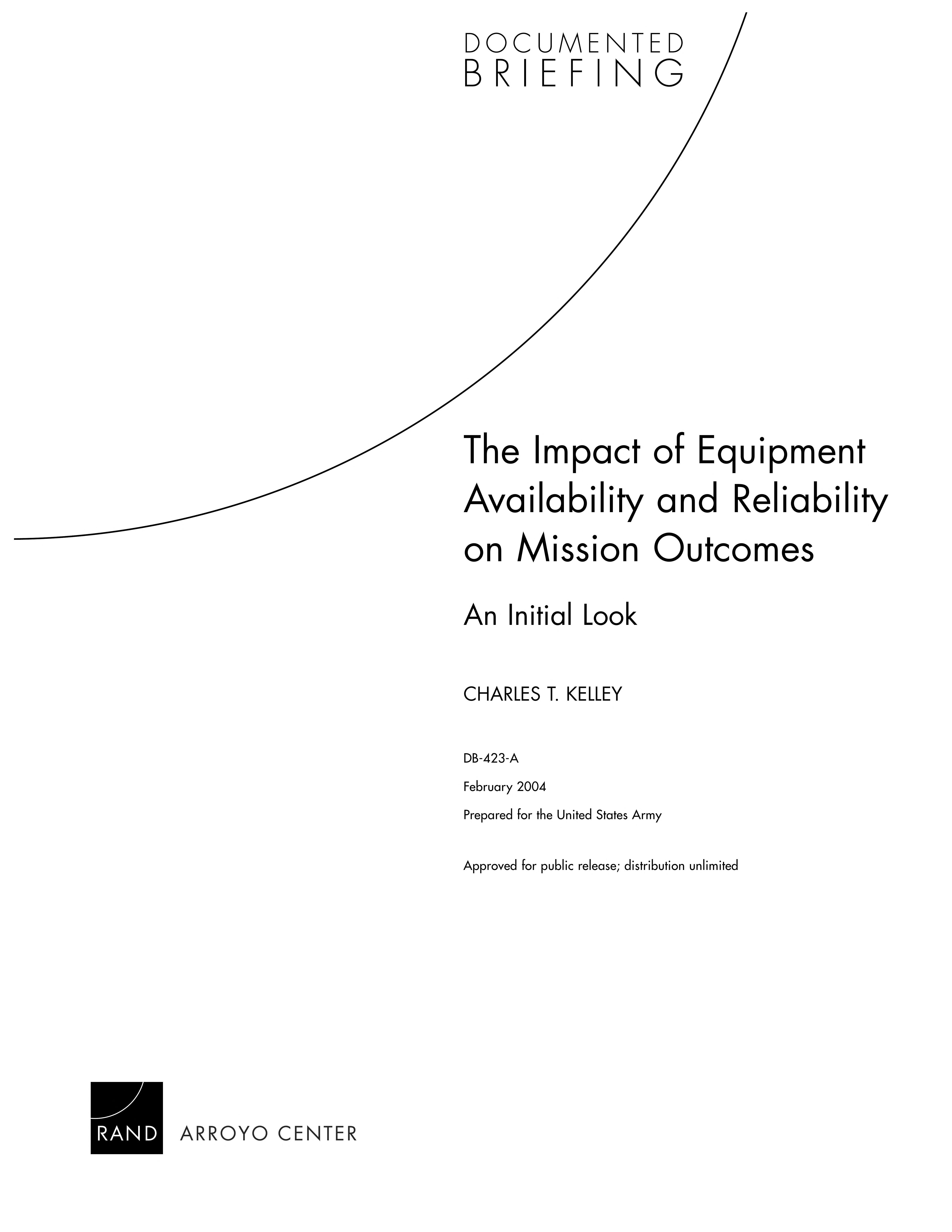 The Impact of Equipment Availability and Reliability on Mission Outcomes