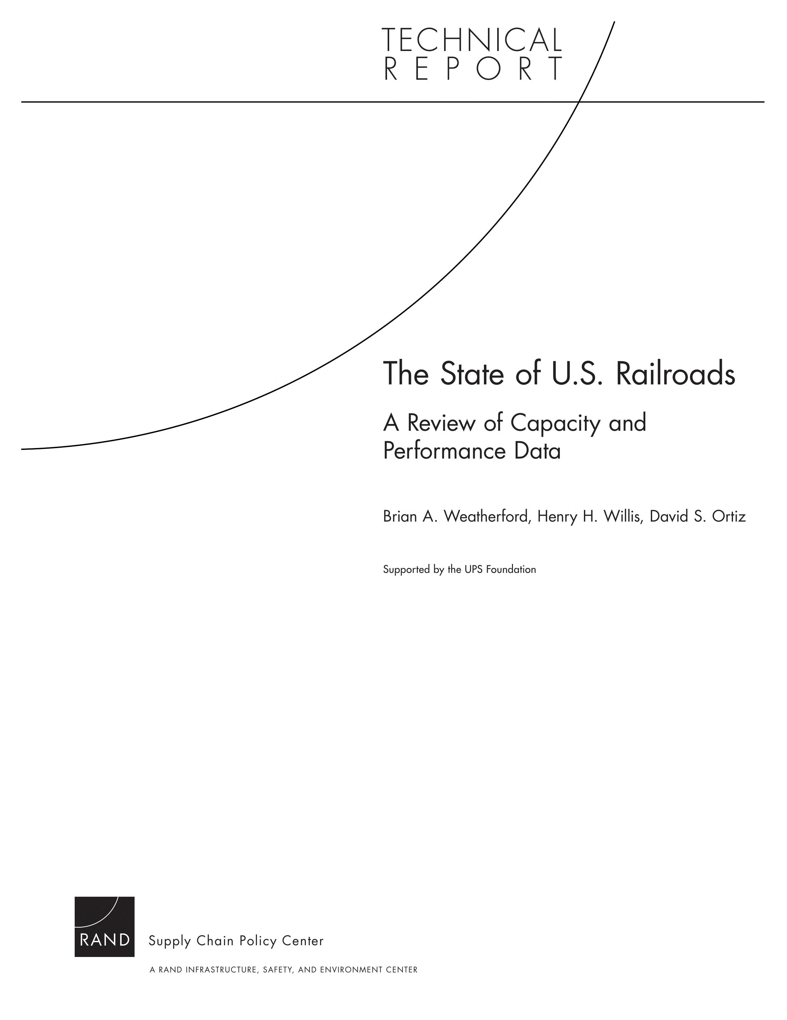 The State Of U.S. Railroads: A Review Of Capacity And Performance Data