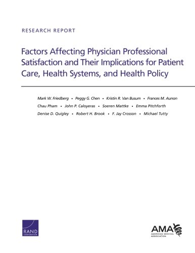 Factors affecting physician professional satisfaction and their implications for patient care health systems and health policy