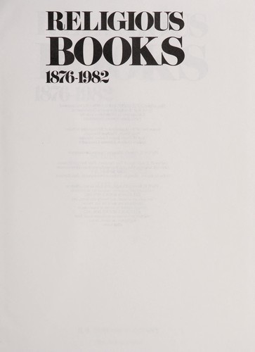 Religious Books 1876-1982