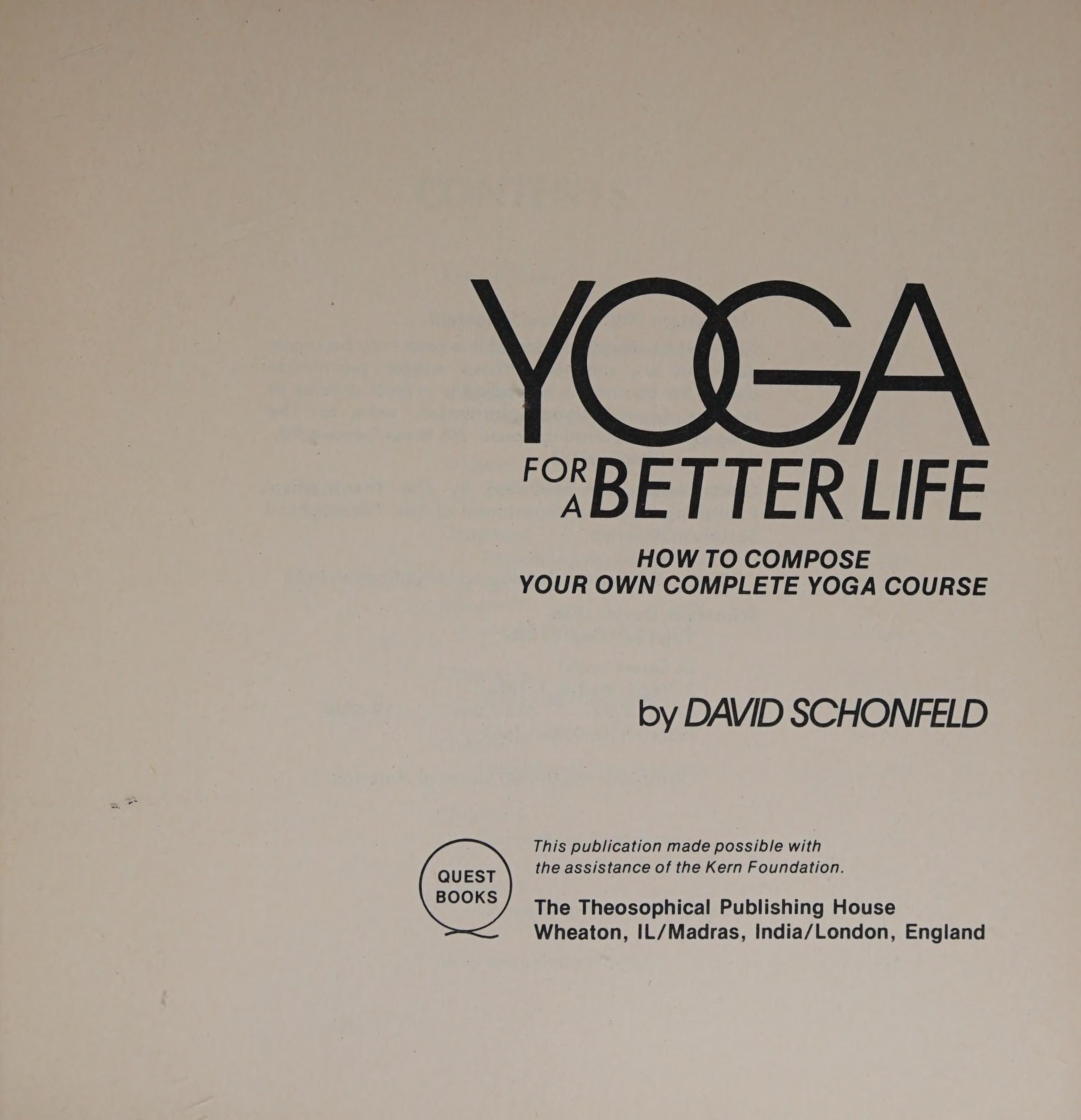 Yoga for a Better Life
